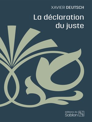 cover image of La déclaration du juste